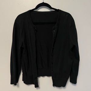 Cotton black cardigan